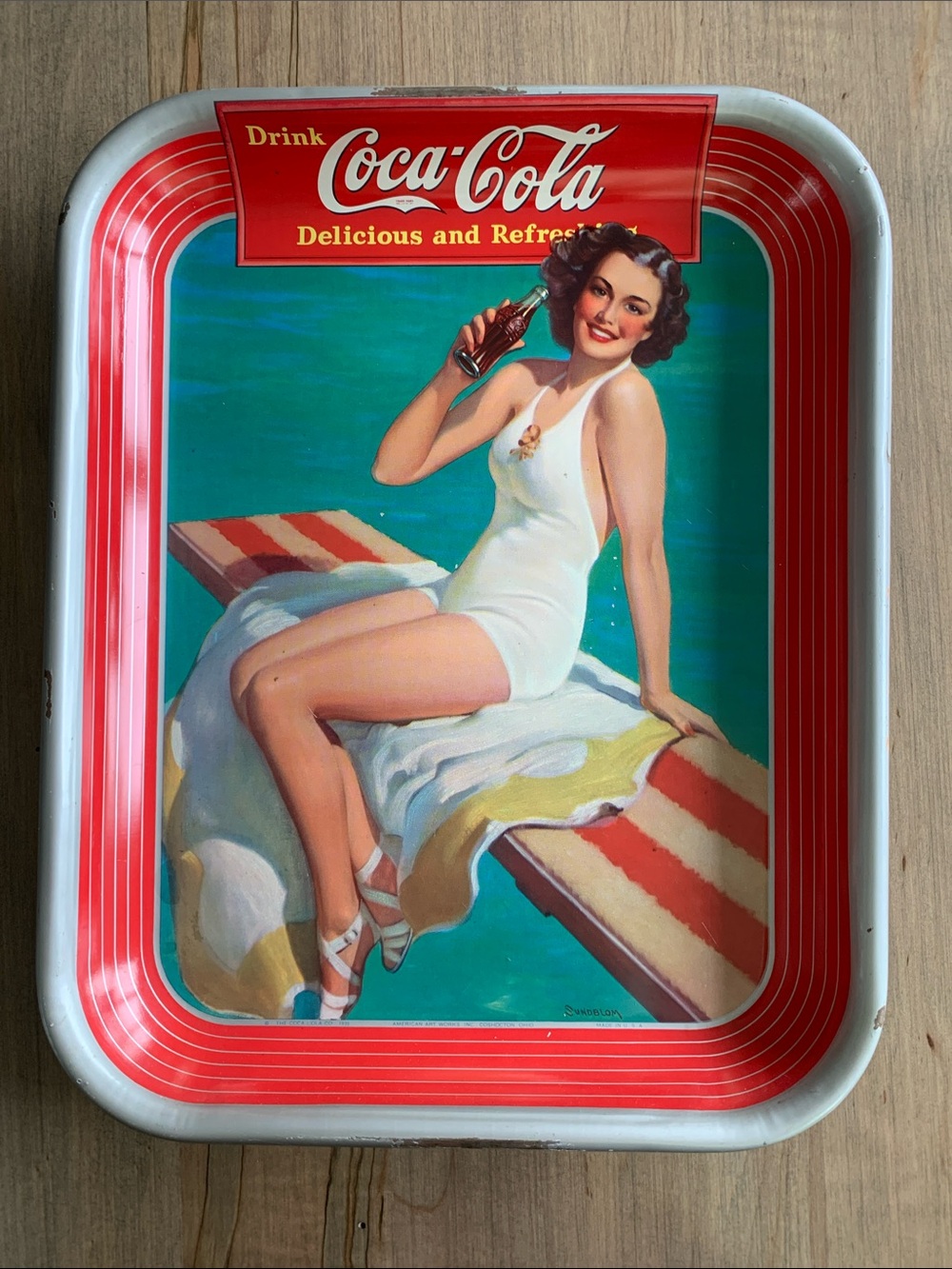 1939 Coca-Cola Tray - Picture 3 of 13